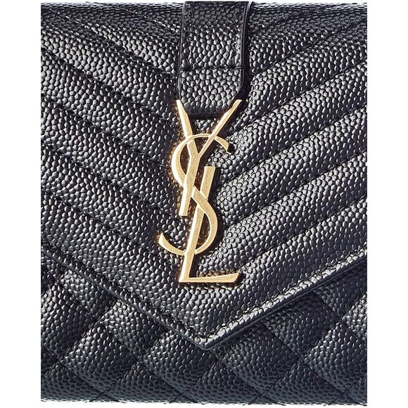 Saint Laurent Monogram Leather Continental Wallet, Black - Picture 4 of 5